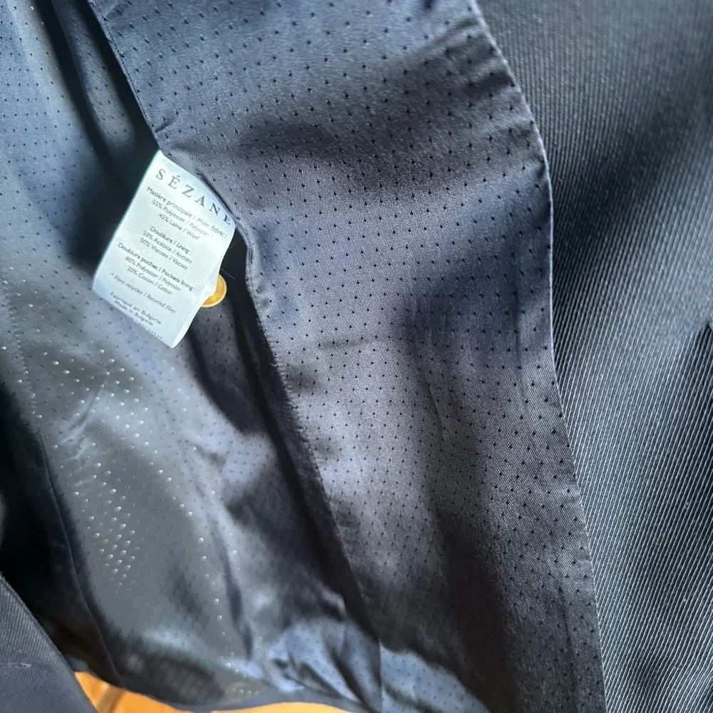 NWT Sézane Michele blazer in navy - size 40 / us 8 - Picture 11 of 15